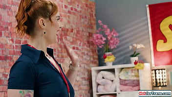 Busty shemales emma rose and ariel demure testing a mattress by fucking the big tits store clerk siri tgirls get sucked and facesit the milf