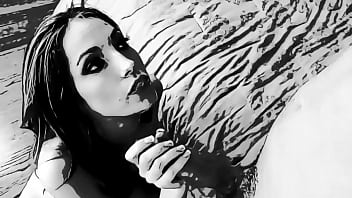 Jenna haze swallows comic book style black&white