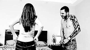 Jenna haze swallows comic book style black&white