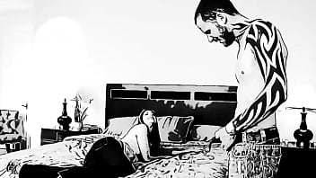 Jenna haze swallows comic book style black&white