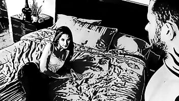 Jenna haze swallows comic book style black&white