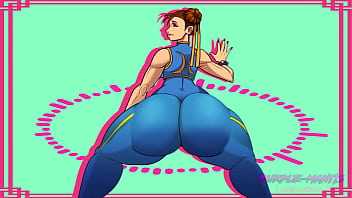 Chun li twerks on camera and on dick