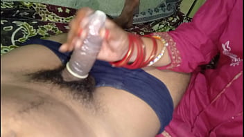 My stepsister's husband returns from a trip and i give him a good welcome