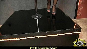 Ebony sloppy gloryhole blowjob 16