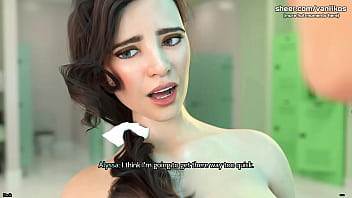 Freshwomen busty big ass gym girl with a hot fit body gets fucked doggystyle he cums on her big tits 3d animated porn game part #10