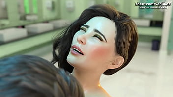 Freshwomen busty big ass gym girl with a hot fit body gets fucked doggystyle he cums on her big tits 3d animated porn game part #10