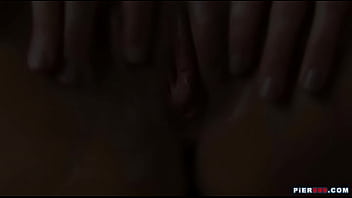 Monica stunning stripteased with oil lotion