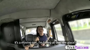 Tattooed babe pounded by horny driver