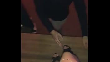 The girl got into the club for the first time of leak The girl got into the club for the first time of leak