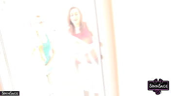 Hot babes sinn sage and samantha grace squeeze their cute tits