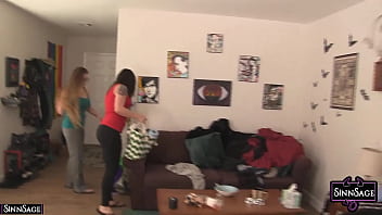 Hot babes sinn sage and samantha grace squeeze their cute tits