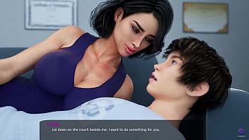 Horny stepmom jerks off stepson in her office 3d hentai animated porn milfy city