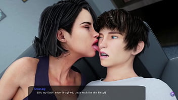 Horny stepmom jerks off stepson in her office 3d hentai animated porn milfy city
