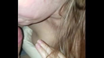 Slut loves cock down her throat