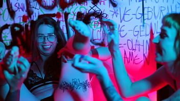 Lesbian Threesome Loves To Tickle & Foot Worship thumbnail