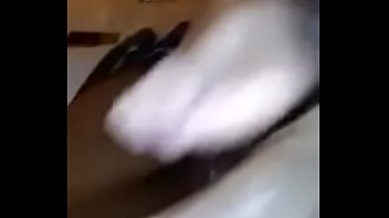 Black footjob showing soles