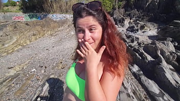 Stepmom have huge gushing squirt on the beach Stepmom have huge gushing squirt on the beach