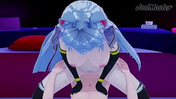 Blue hair girl with cat ears fuck in private apartment Blue hair girl with cat ears fuck in private apartment