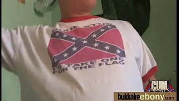 First time ebony with a group of white dicks 18