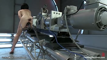 Hot little tattooed solo brunette babe veruca james gets pussy and asshole fucked by machine bigger than her till cummed on sybian