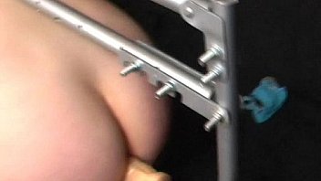 Chubby blonde annas bizarre femdom machine domination and clamped punishment