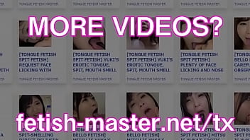 Japanese asian tongue spit fetish
