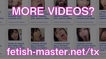 Japanese asian tongue spit fetish