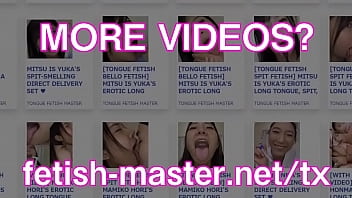 Japanese asian tongue spit fetish