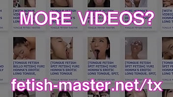 Japanese asian tongue spit fetish