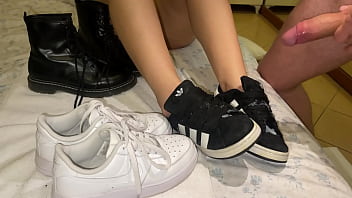 Messed up her shoes after she sucks me good