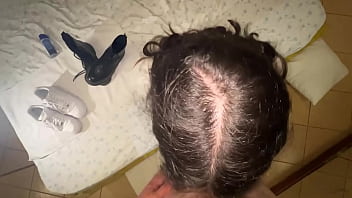 Messed up her shoes after she sucks me good