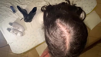 Messed up her shoes after she sucks me good