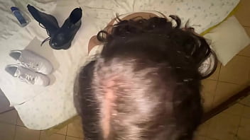 Messed up her shoes after she sucks me good