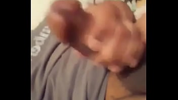 Stroking my big hard throbbing dick cumming