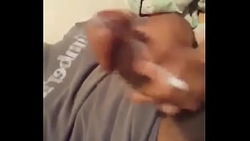 Stroking my big hard throbbing dick cumming