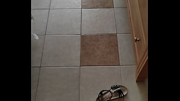 My wife and jerking off with she's clothes