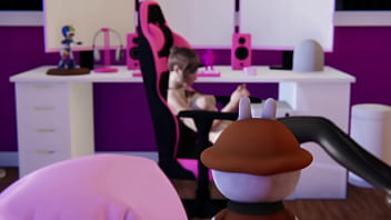 Teen watching tiqtok in her room