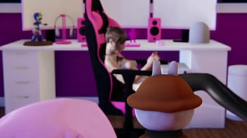Teen watching tiqtok in her room