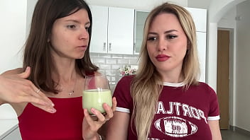 Girls talk about hot drinks