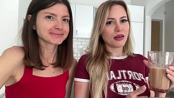 Girls talk about hot drinks