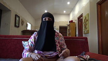 Hairy arab milf masturbating solo