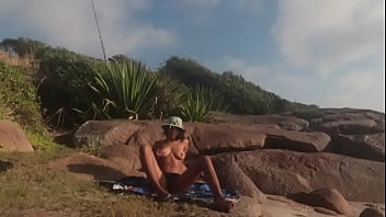 Busty latina brunette got caught having fun at beach nati roza