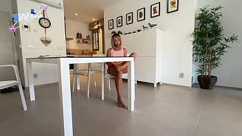 She gets an orgasm when she gives a blowjob with an anal plug and that's not all