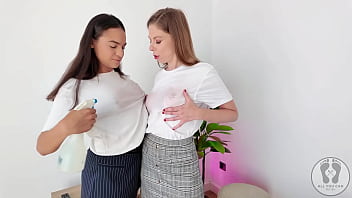 Ana spears alice maze are office girls wet t shirt wednesday