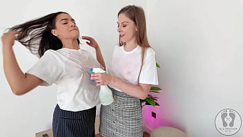 Ana spears alice maze are office girls wet t shirt wednesday