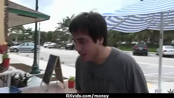Tight teen fucks a man in front of the camera for cash 17