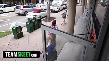 Shoplifter's punishment turns into a sexual awakening as she submits to the security guard's cock