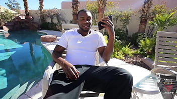 Brunette alli black got bbc by the pool rome cums on her ass