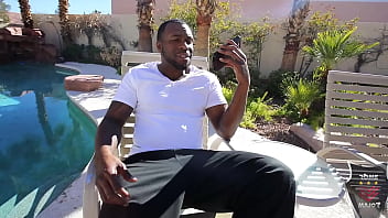 Brunette alli black got bbc by the pool rome cums on her ass