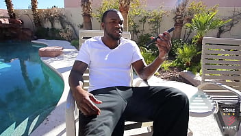 Brunette alli black got bbc by the pool rome cums on her ass